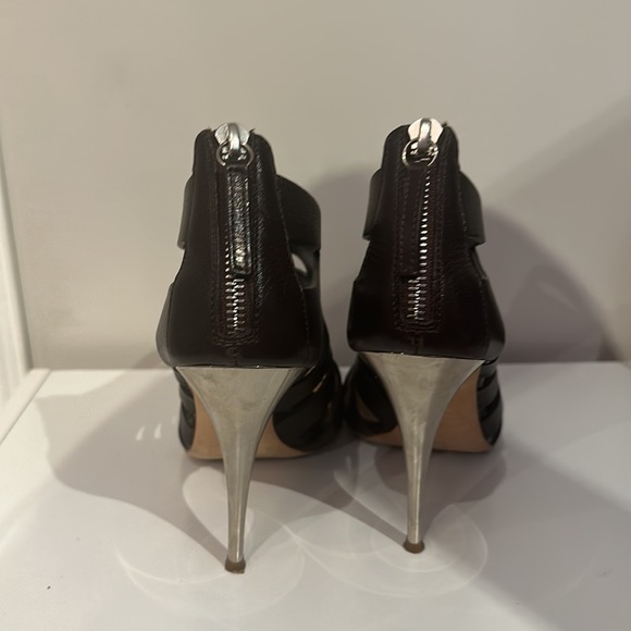 Giuseppe Zanotti dark brown leather cage booties Sz 38 - Picture 5 of 8